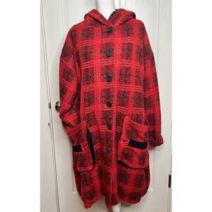 Kekoo Design Fleece Plaid Coat, Size XL/14-16 (Size 2)